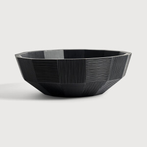Ethnicraft Schaal 'Striped' Mahoniehout, 40cm