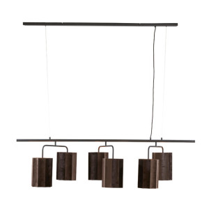 Light & Living Hanglamp 'Edisa' 6-Lamps, kleur Donkerbruin