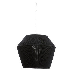 Light & Living Hanglamp 'Agaro' Katoen, 71cm, kleur Zwart