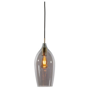 Light & Living Hanglamp 'Lukaro' Ø17cm, kleur Smoke/Antiek Brons