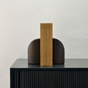 Ethnicraft Boekenstandaard 'PI' Mahoniehout, Set van 2 stuks, kleur Donkerbruin