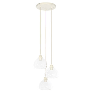 Light & Living Hanglamp 'Bisho' 3-Lamps, kleur Crème