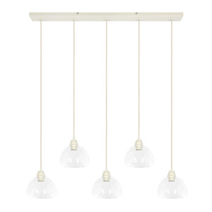 Light & Living Hanglamp 'Bisho' 5-lamps, kleur Crème