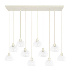 Light & Living Hanglamp 'Bisho' 10-lamps, kleur Crème