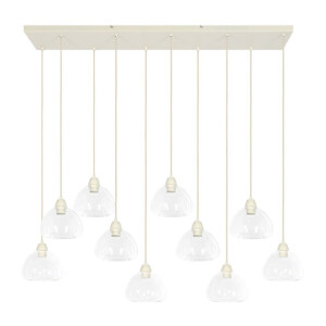 Light & Living Hanglamp 'Bisho' 10-lamps, kleur Crème