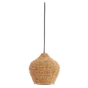 Light & Living Hanglamp 'Kalenga' Kralen, 21cm, kleur Naturel