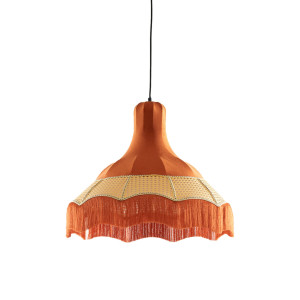 Light & Living Hanglamp 'Mizia' Velvet, 50cm, kleur Oranje