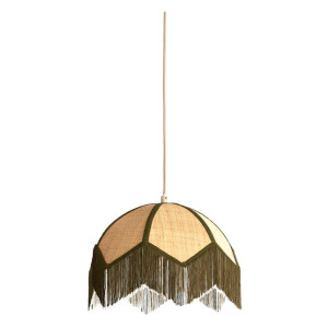 Light & Living Hanglamp 'Sulina' Raffia, 35cm, kleur Naturel/Groen