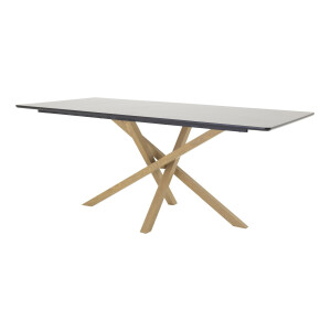 Nohr Eettafel 'Chenell' 180 x 90cm, kleur Zwart/Houtlook