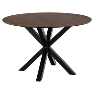 Bendt Ronde Eettafel 'Line' Keramiek, 119cm, kleur Bruin