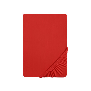 Biberna Jersey hoeslaken (Rood, 140-160 x 200 cm)