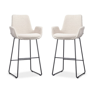 van 5barstoelen Nino-Eef bouclé | Nolon