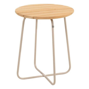4 Seasons Outdoor Bijzettafel Verdi Teak-Latte Ø45 cm