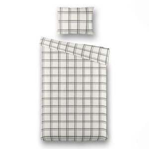 2e -50% | Dekbedovertrek Katoen - John - Eenpersoons (140x200 Cm) - Meerkleurig Katoen - Ruiten - Origins - Dekbed-Discounter.nl