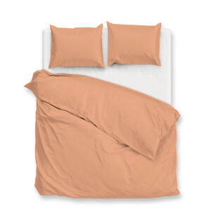 2e -50% | Dekbedovertrek Percale-Katoen - Oranje - Tweepersoons (200x200 Cm) - Oranje Percale Katoen - Effen - Zo!Home - Dekbed-Discounter.nl