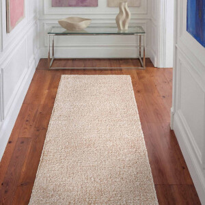 Vloerkleed Portobello Rechthoekig - Crème Beige 200x80cm - Polyester - Dekbed-Discounter.nl