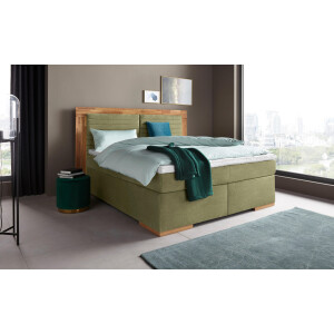 Places of Style Boxspring Cup met massief houten frame, met topmatras, in 2 hardheden, in 3 breedten