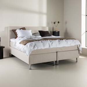 Nohr Bed 'Jacquise' 180 x 200cm, kleur Beige