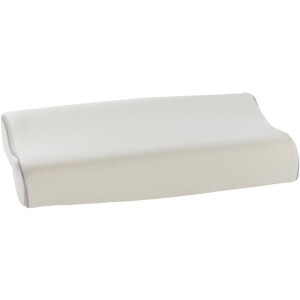 Leen Bakker - Hoofdkussen Wave - Traagschuim - 50x60 Cm - Synthetisch/Traagschuim - Wit