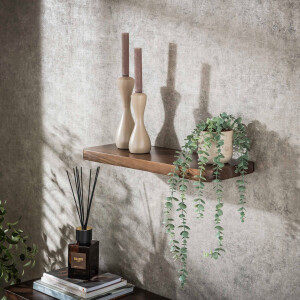 Wandplank Carve 60 cm Massief acacia bruin