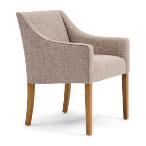 Rivièra Maison Eetkamerstoel 'Savile Row' Chenille Jacquard, kleur Bright Taupe