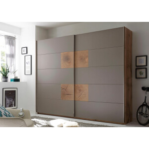 Schlafkontor Zweefdeurkast Capri Fronten met chique applicaties in kops hout-decor