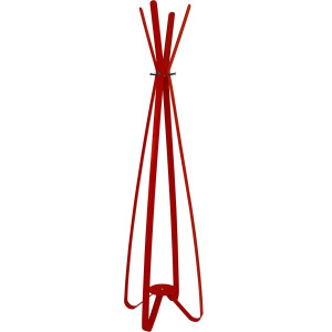 Gorillz Modi - kapstok staand- staande kapstok - 8 haken - Metaal - 170 cm - Rood