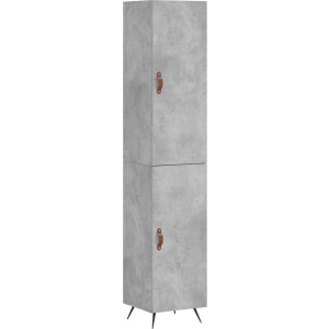 vidaXL - Hoge - kast - 34,5x34x180 - cm - bewerkt - hout - betongrijs