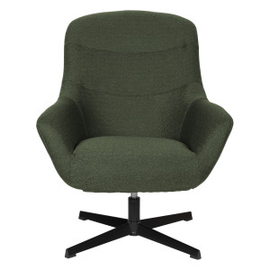 ZILT Draaibare Fauteuil 'Yaki' Bouclé, kleur Groen