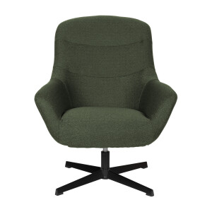 ZILT Draaibare Fauteuil 'Yaki' Bouclé, kleur Groen
