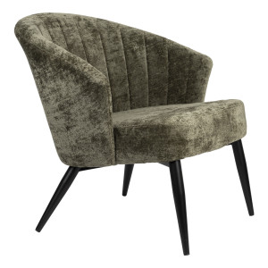 Dutchbone Fauteuil 'Georgia' Chenille, kleur Groen