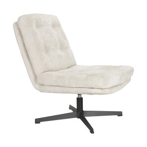 ZILT Draaifauteuil 'Kawana' Chenille, kleur Off White