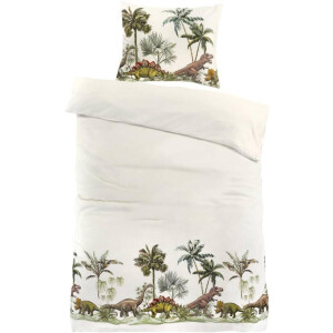 2e Halve Prijs Leen Bakker - Dekbedovertrek Noah - 140x200 Cm - Katoen - Wit