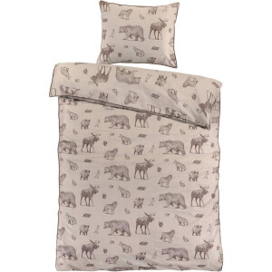 2e Halve Prijs Leen Bakker - Dekbedovertrek Thomas - Zand - 140x200 Cm - Katoen - Beige