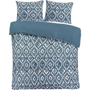 2e Halve Prijs Leen Bakker - Dekbedovertrek Fez - 200x220 Cm - Polyester - Blauw