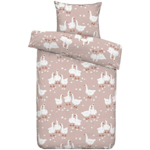 2e Halve Prijs Leen Bakker - Dekbedovertrek Noya - 140x200 Cm - Katoen - Roze