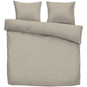 2e Halve Prijs Leen Bakker - Dekbedovertrek Kiki - 240x220 Cm - Katoen/Polyester - Beige