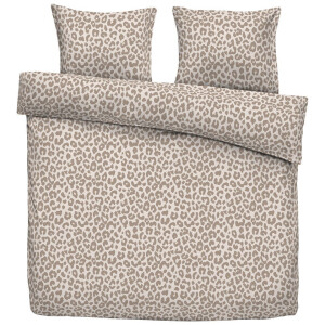 Leen Bakker - Dekbedovertrek Tobias - Zand/taupe - 240x200/220 Cm - Katoen/Polyester - Beige#Taupe