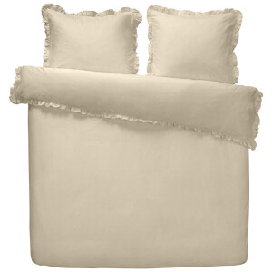 2e Halve Prijs Leen Bakker - Dekbedovertrek Cato - Zand - 240x200/220 Cm - Katoen - Beige