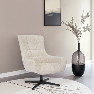 Livingfurn Draaifauteuil 'Naomi' kleur Toffee