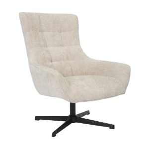 Livingfurn Draaifauteuil 'Naomi' kleur Toffee