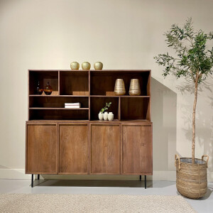 Livingfurn Wandkast 'Elan' Mangohout, 180cm