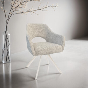 Livingfurn Draaibare Eetkamerstoel 'Helen' kleur Naturel