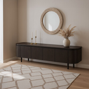 Livingfurn TV-meubel 'Tobago' Eiken, 210cm, kleur Espresso