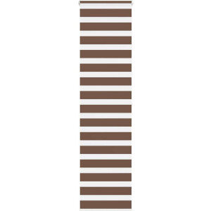 vidaXL - Zebra - rolgordijn - 60x200 - cm - stofbreedte - 55,9 - cm - polyester - bruin