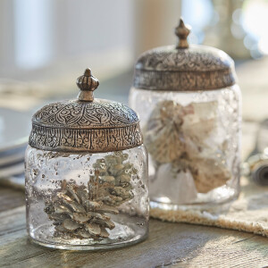 Glazen pot set van 2 Laurnena