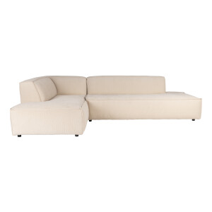 Zuiver Loungebank 'Fat Freddy' Links, Rib, kleur Naturel