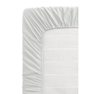 Leen Bakker - Hoeslaken Percale Katoen - Licht - 180x220 Cm - Percal Katoen - Grijs