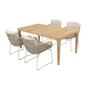 4 Seasons Outdoor Diningset Liam Murcia 5-delig Teak 180 x 100 cm
