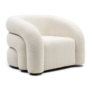 Rivièra Maison Draaifauteuil 'Vittorio' Bouclé, kleur Simply White